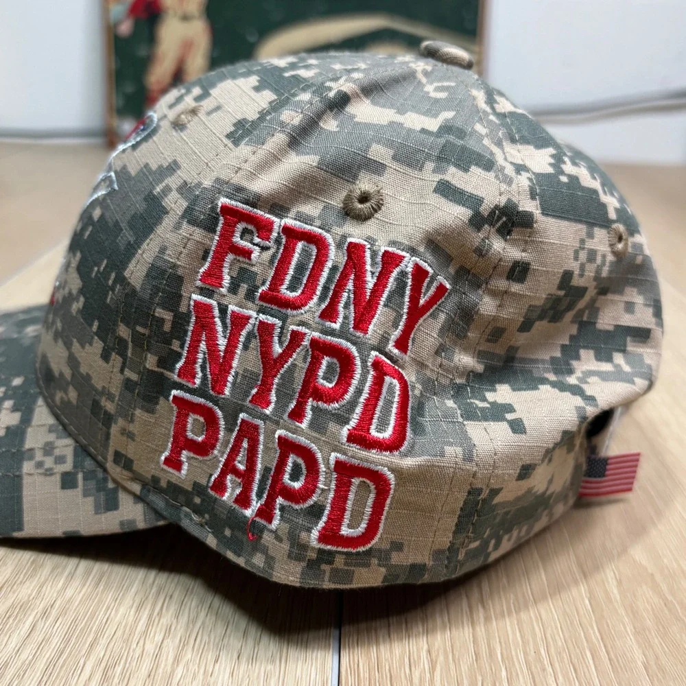 Tunnel to Towers T2T Foundation Hat Cap Digital Camo Military Patches FDNY NYPD